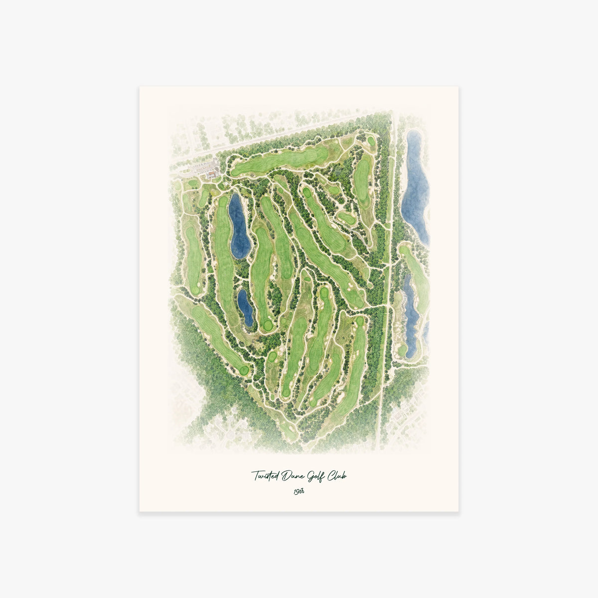 Twisted Dune Golf Club printed artwork