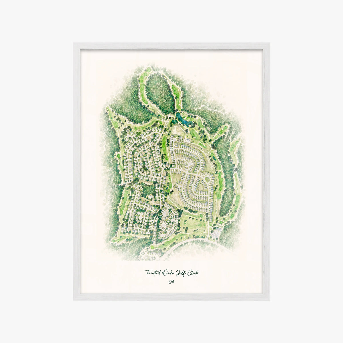Twisted Oaks Golf Club white frame