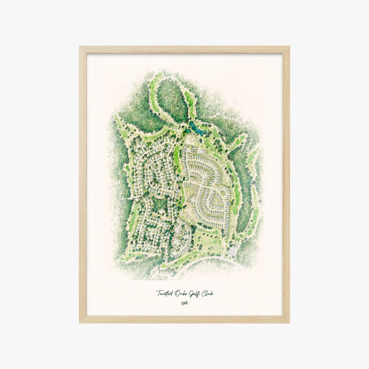 Twisted Oaks Golf Club wood frame