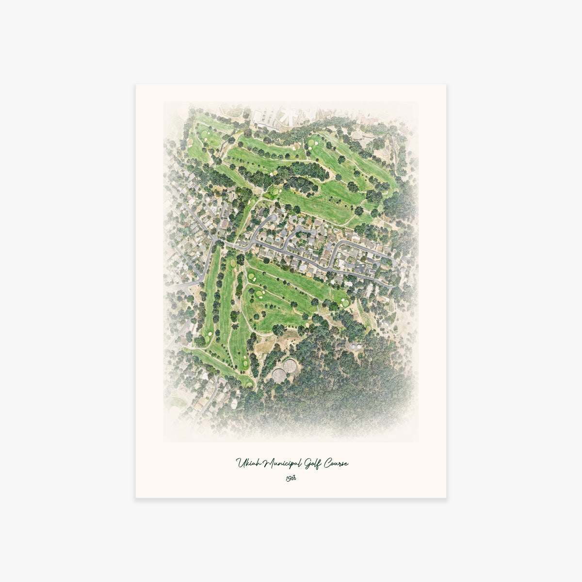 Ukiah Municipal Golf Course printed artwork