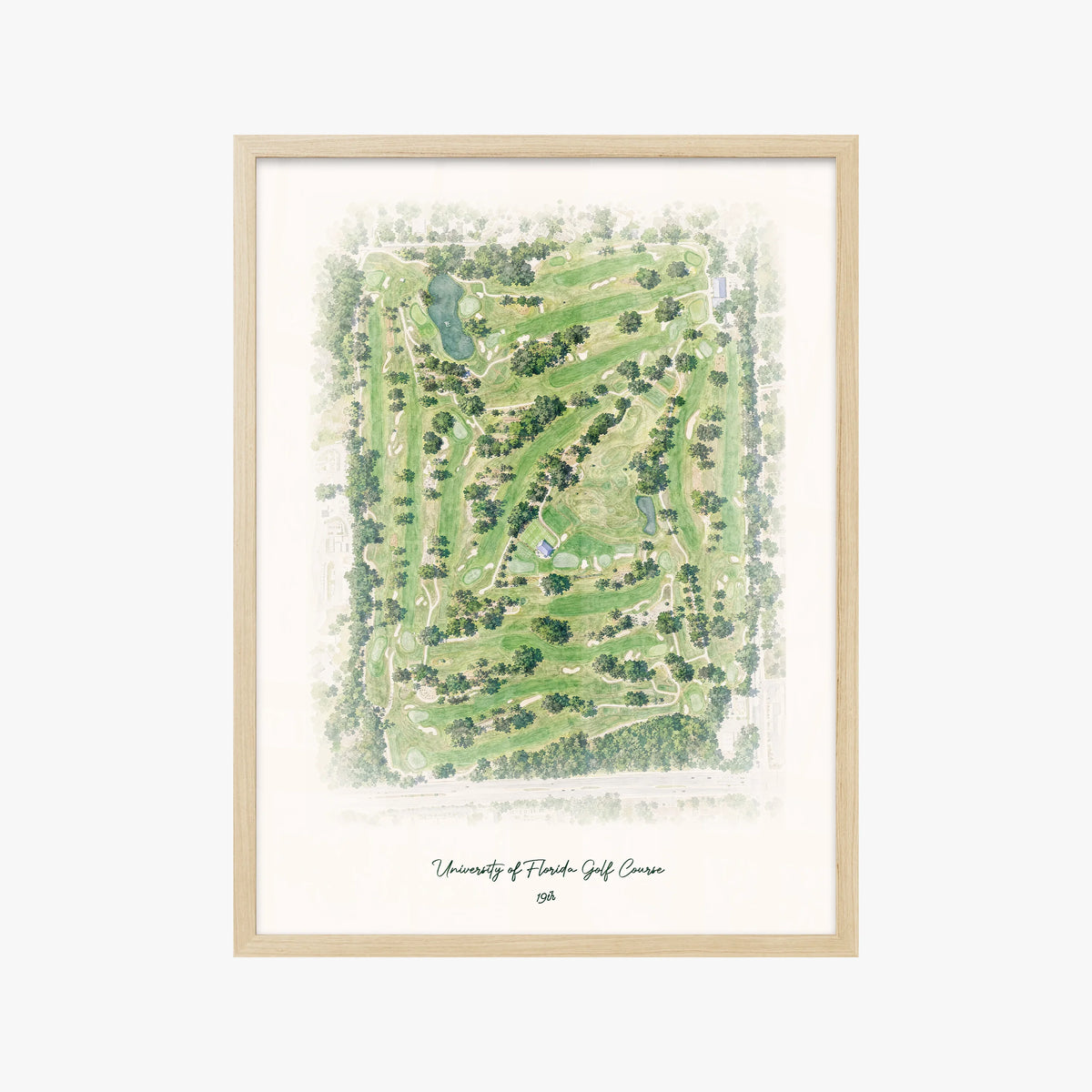 University of Florida Golf Course wood frame