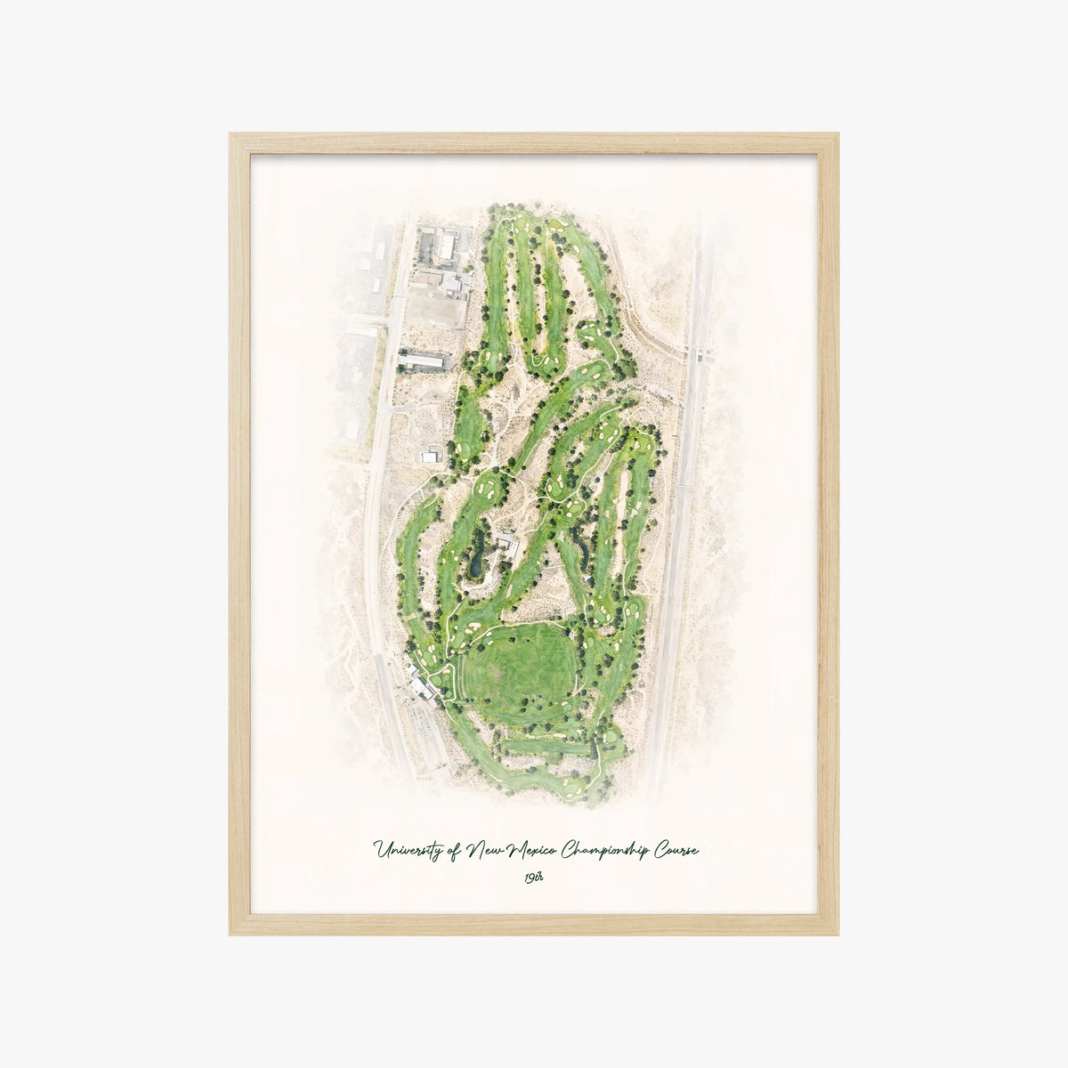University of New Mexico Championship Course wood frame