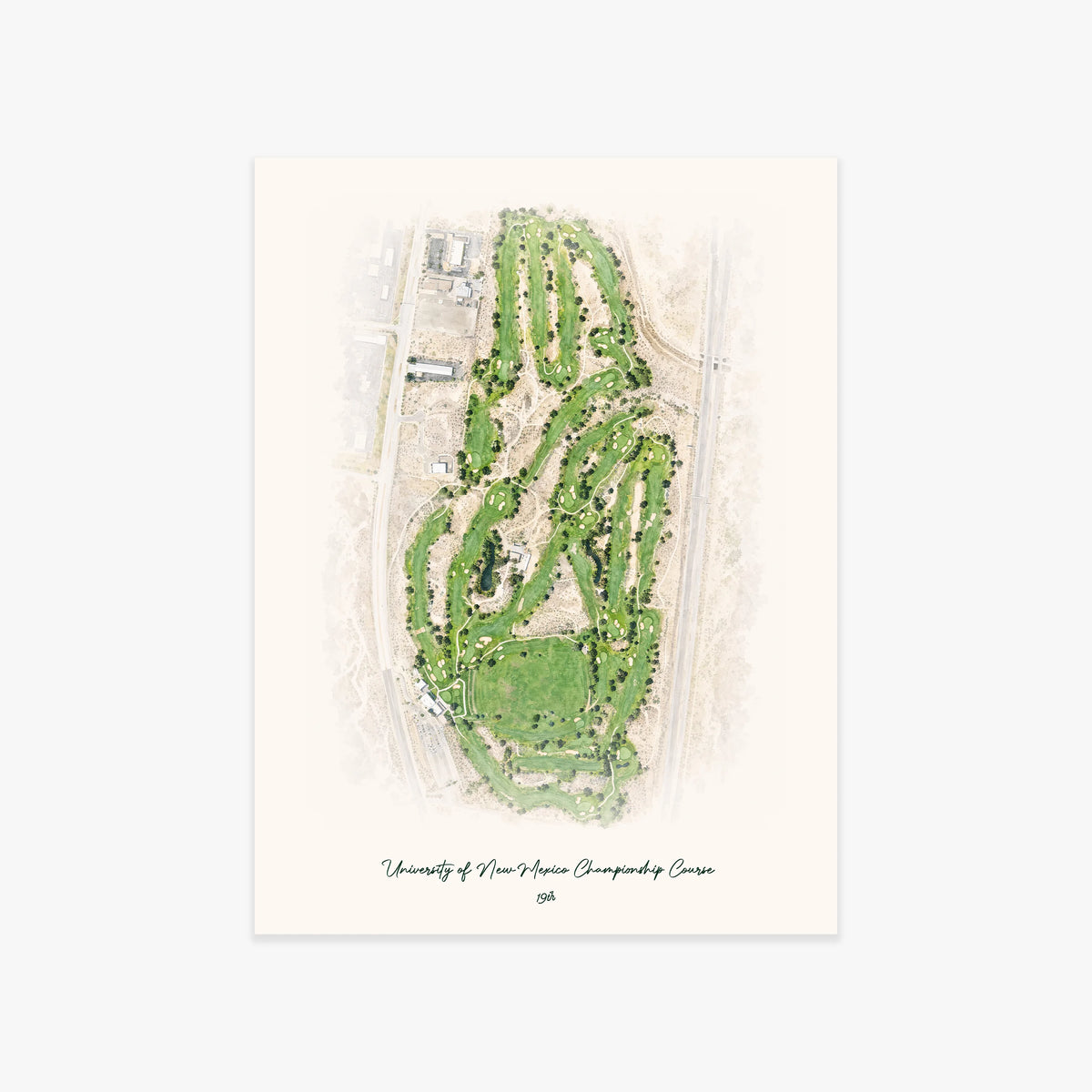 University of New Mexico Championship Course printed artwork