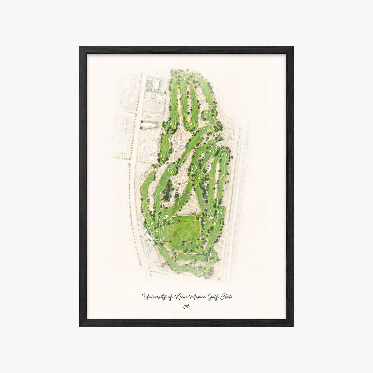 University of New Mexico Golf Club black frame