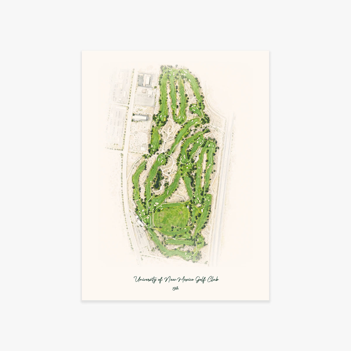 University of New Mexico Golf Club printed artwork