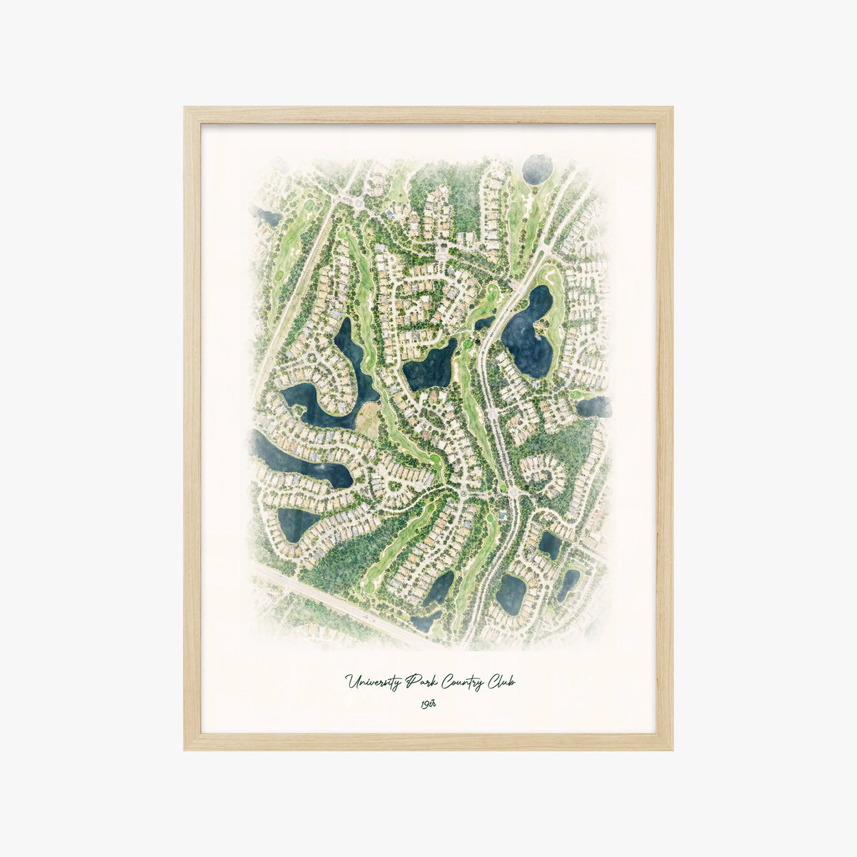 University Park Country Club wood frame