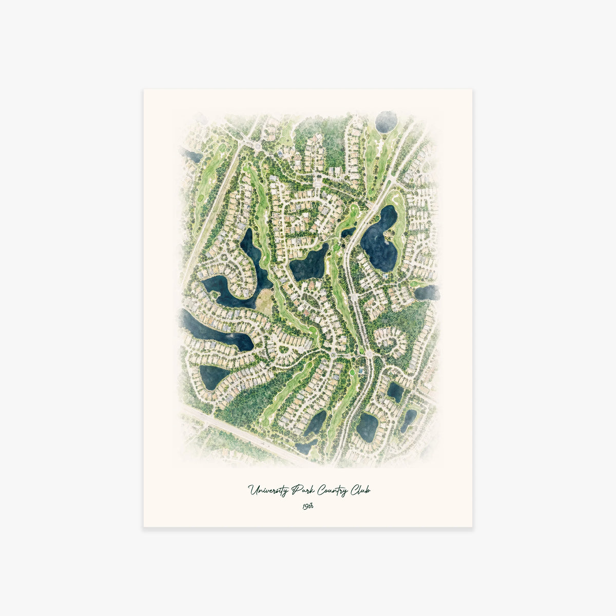 University Park Country Club printed artwork