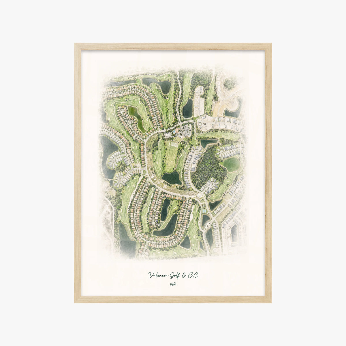 Valencia Golf & C.C wood frame