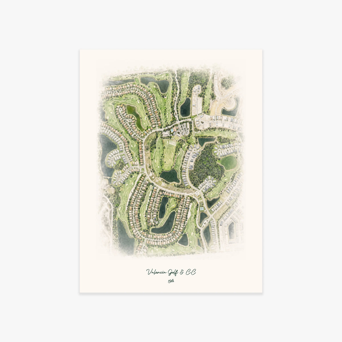 Valencia Golf & C.C printed artwork