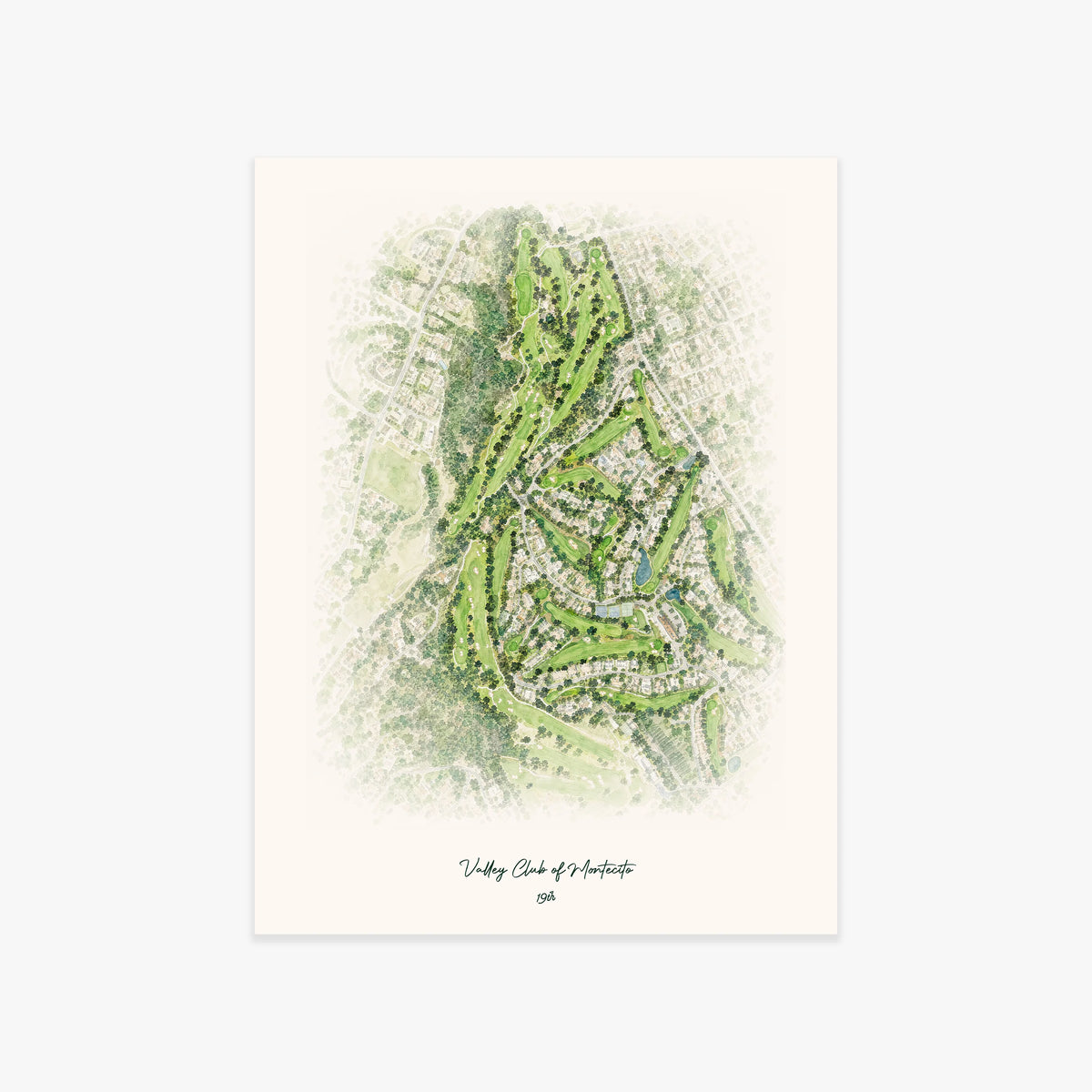 Valley Club of Montecito printed artwork