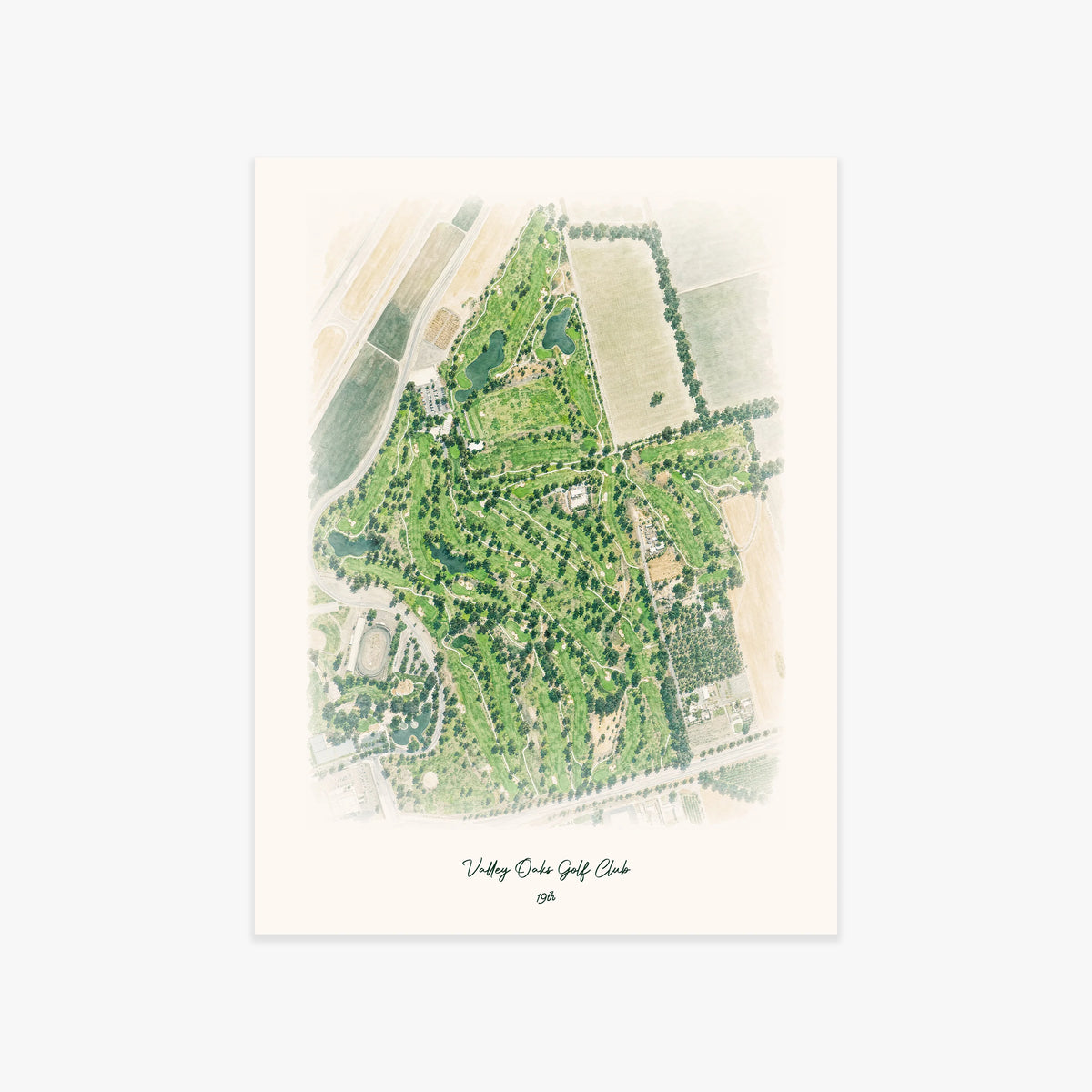 Valley Oaks Golf Club printed artwork