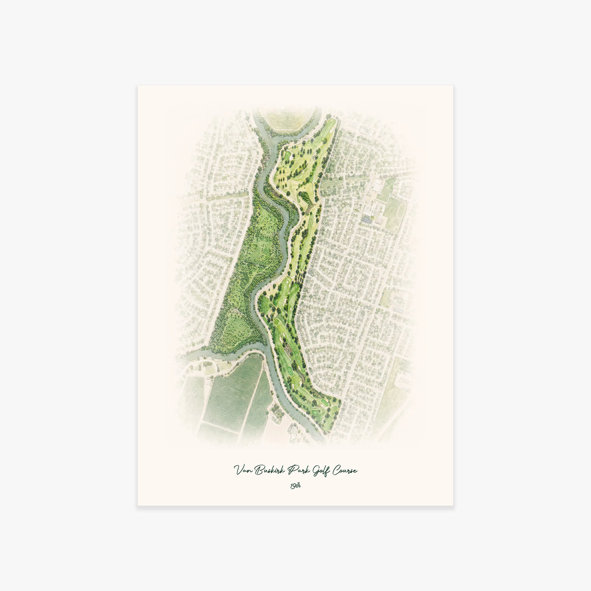 Van Buskirk Park Golf Course printed artwork
