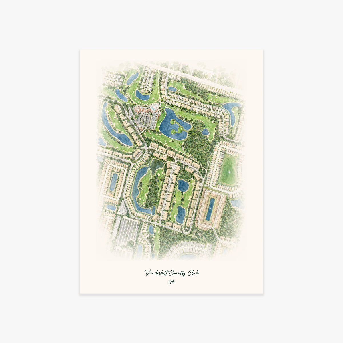 Vanderbilt Country Club printed artwork
