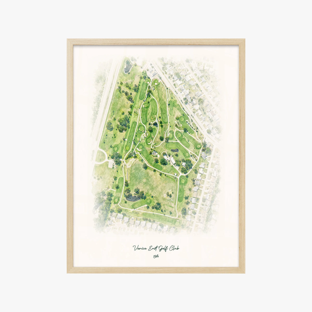 Venice East Golf Club wood frame