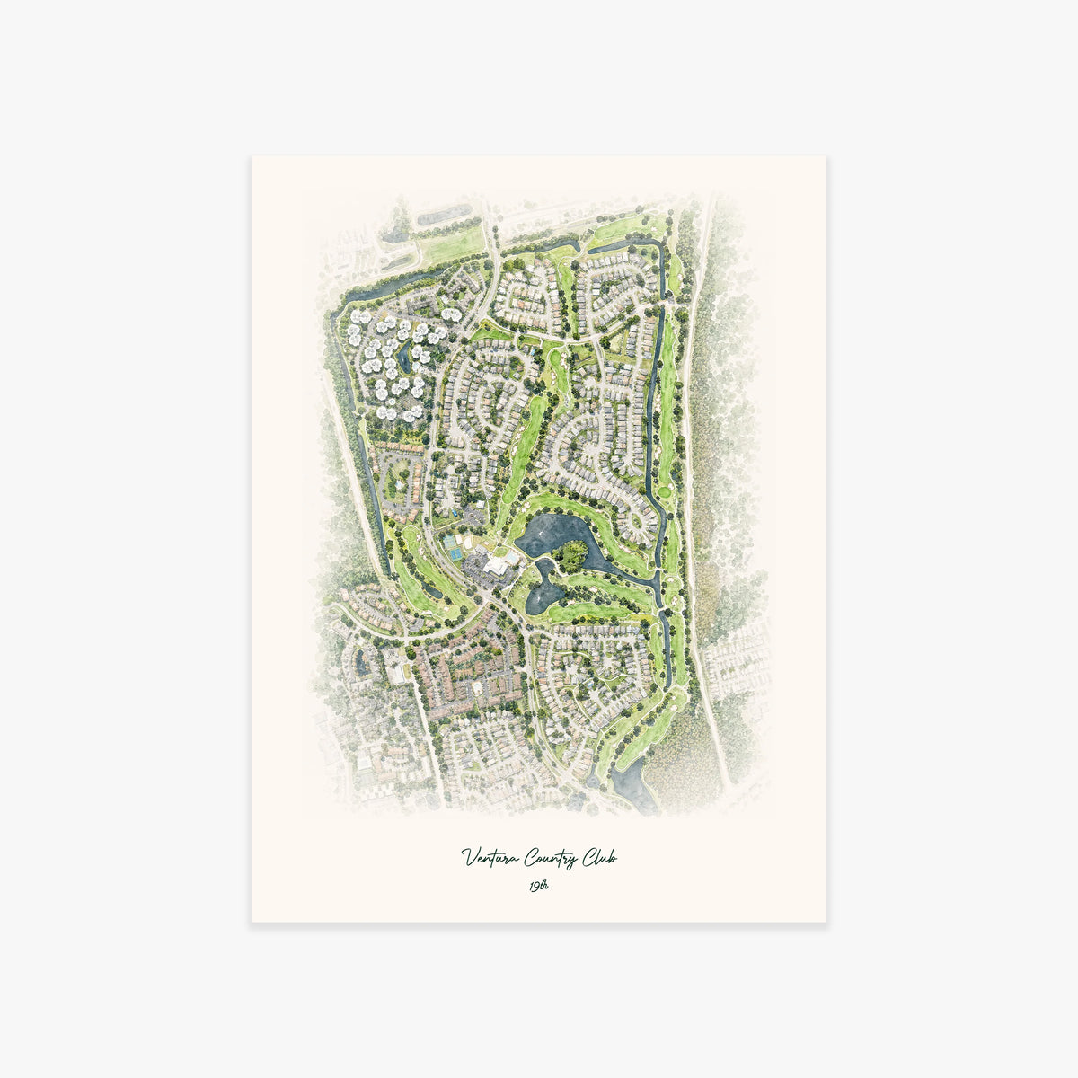 Ventura Country Club printed artwork