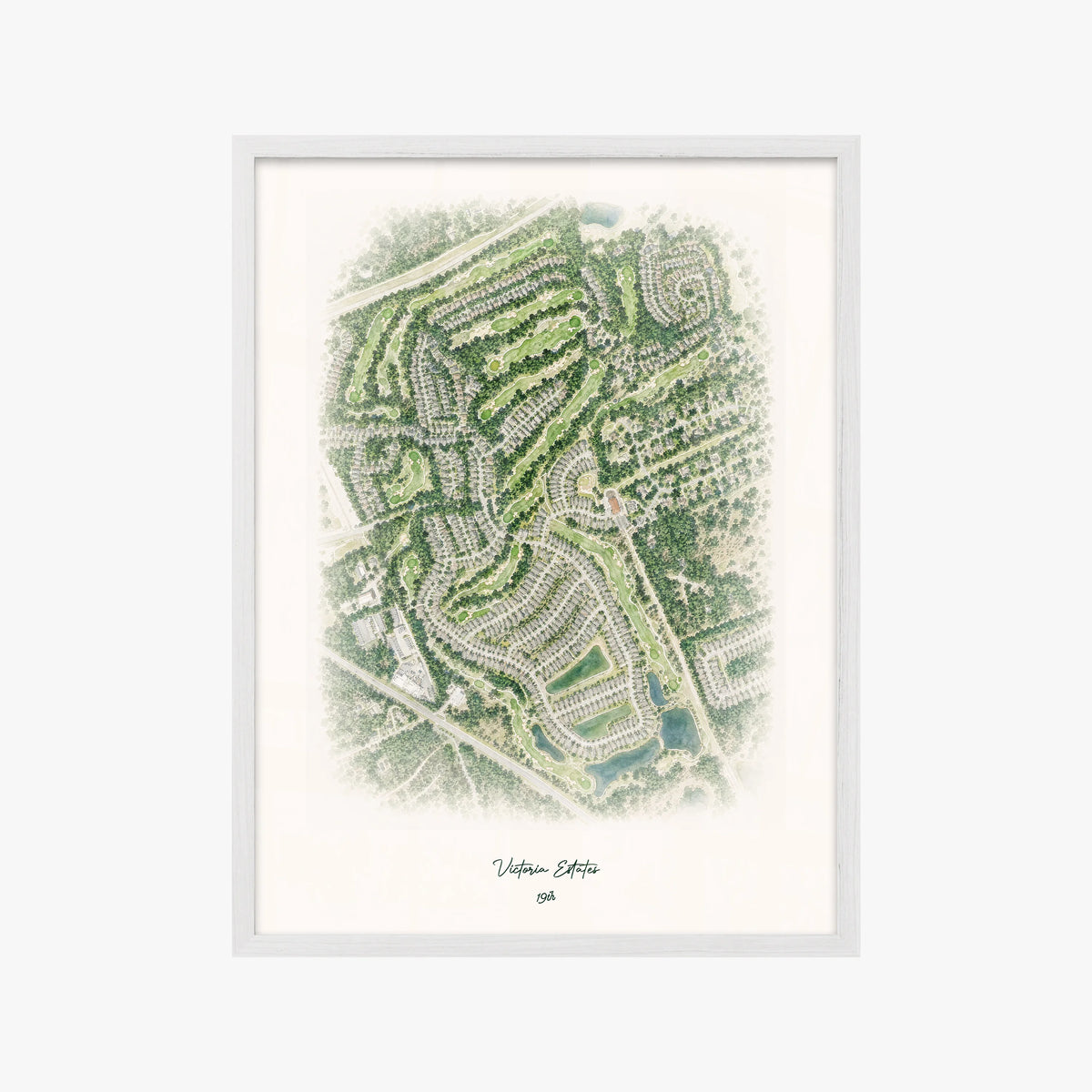 Victoria Estates white frame