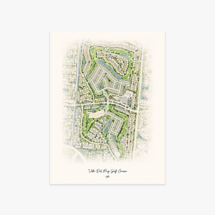 Villa Del Ray Golf Course printed artwork