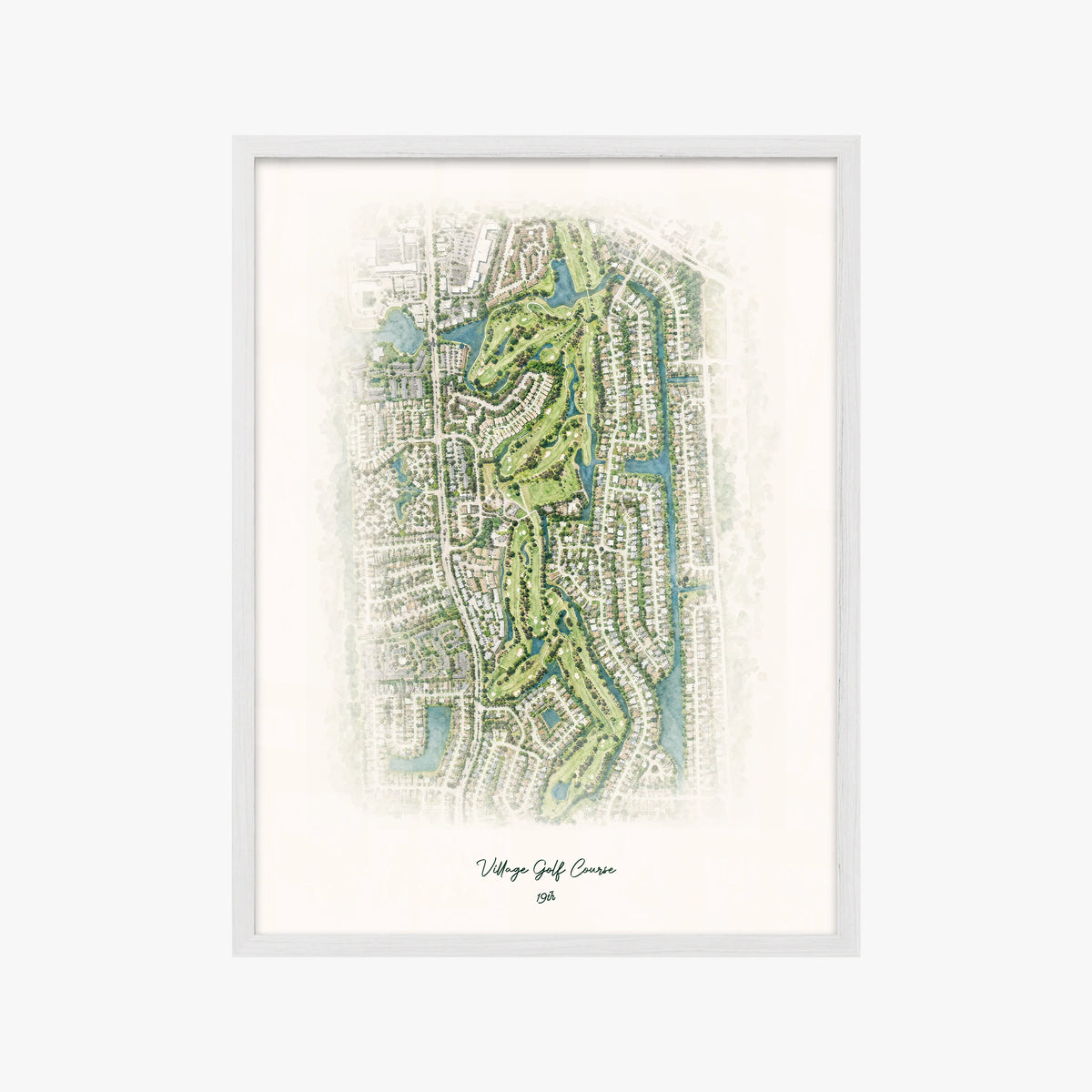 Village Golf Course white frame