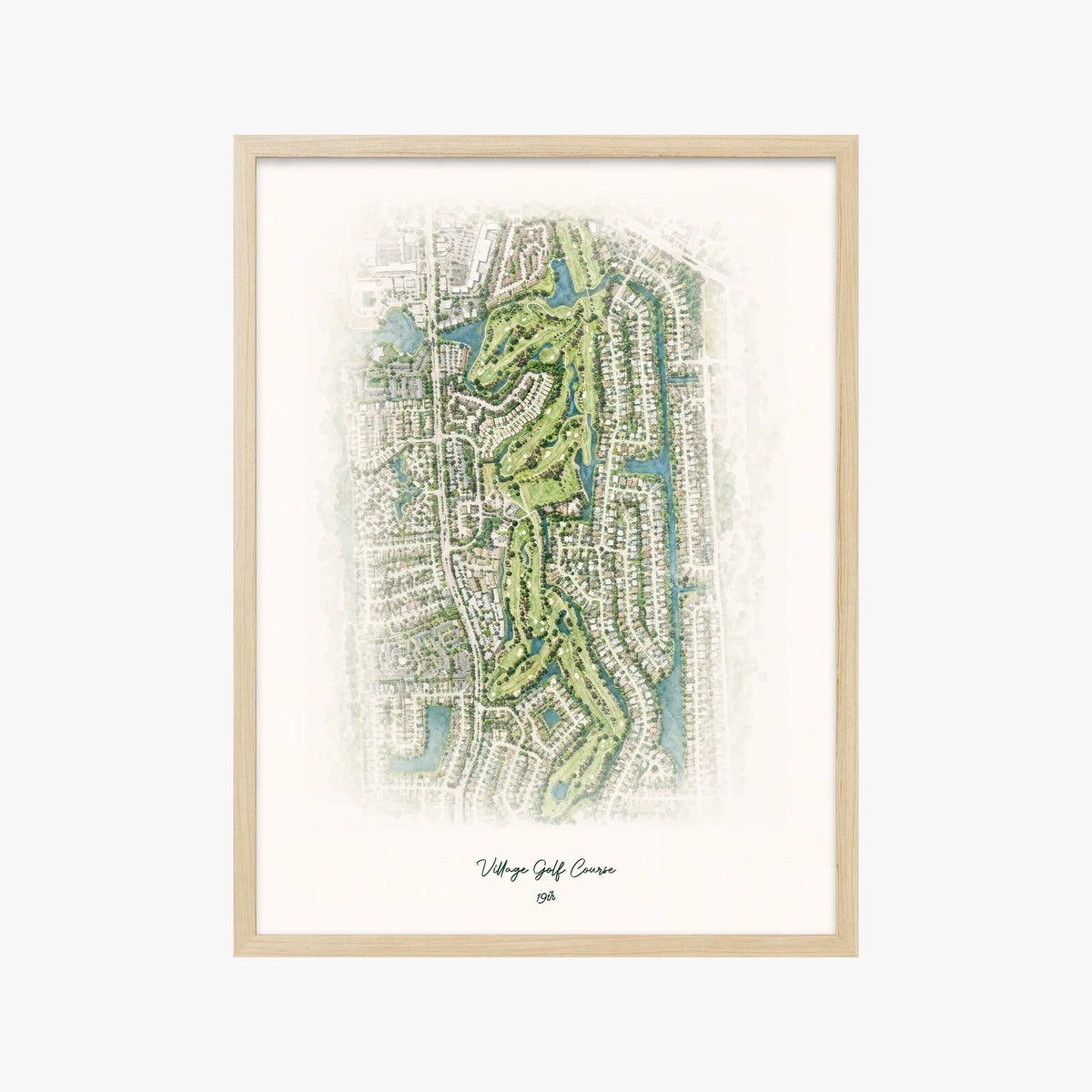 Village Golf Course wood frame