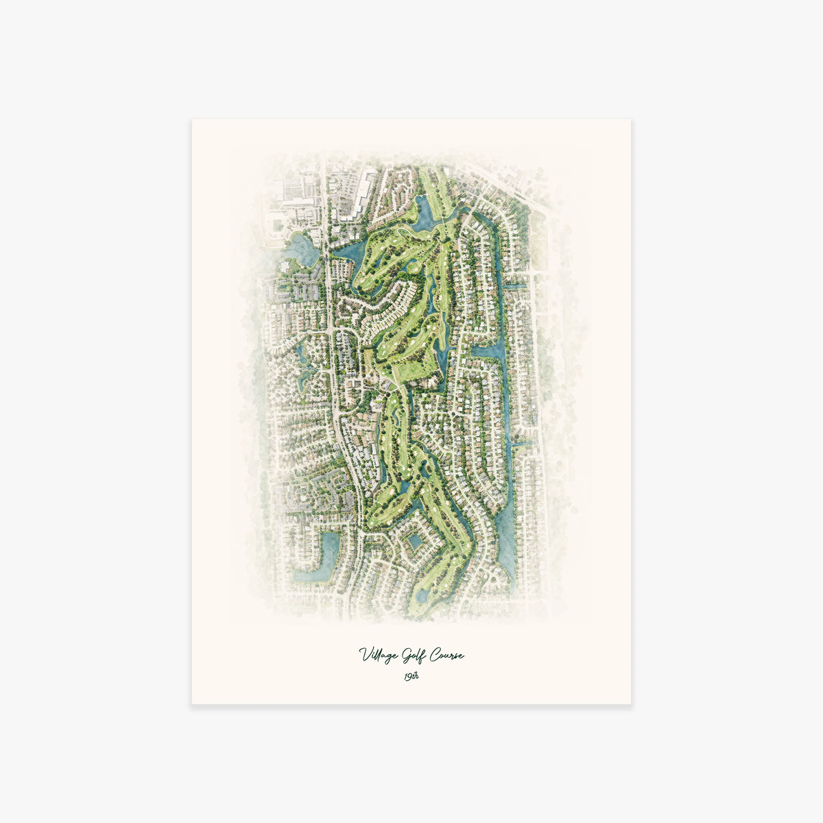 Village Golf Course printed artwork