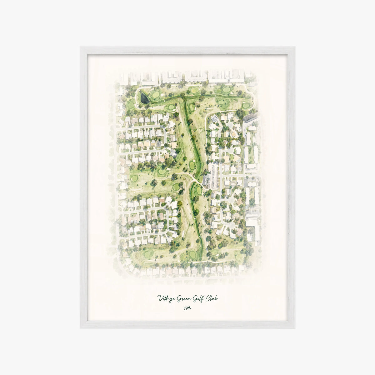 Village Green Golf Club white frame