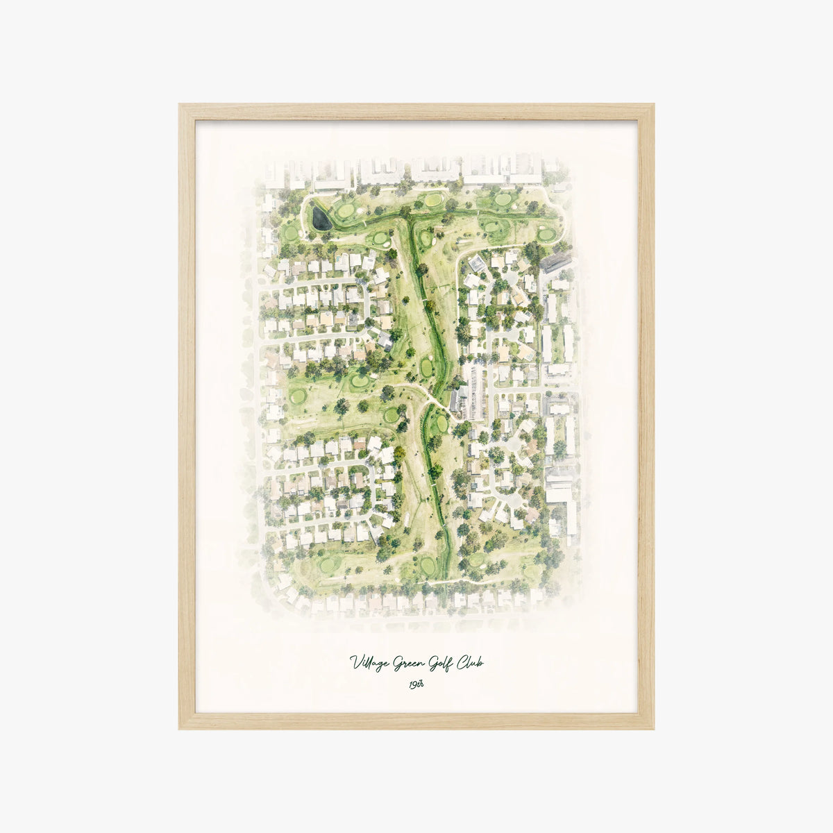 Village Green Golf Club wood frame