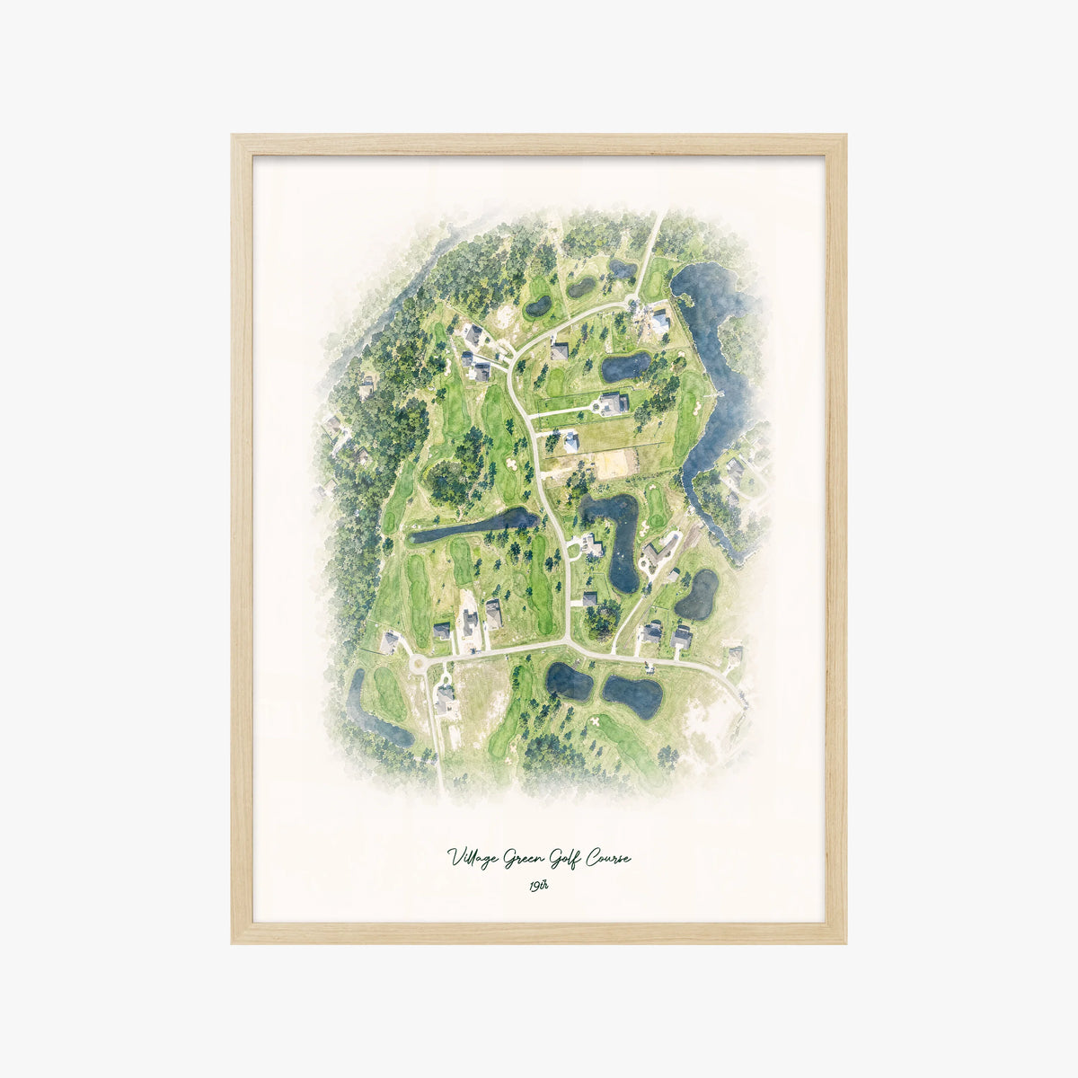 Village Green Golf Course wood frame
