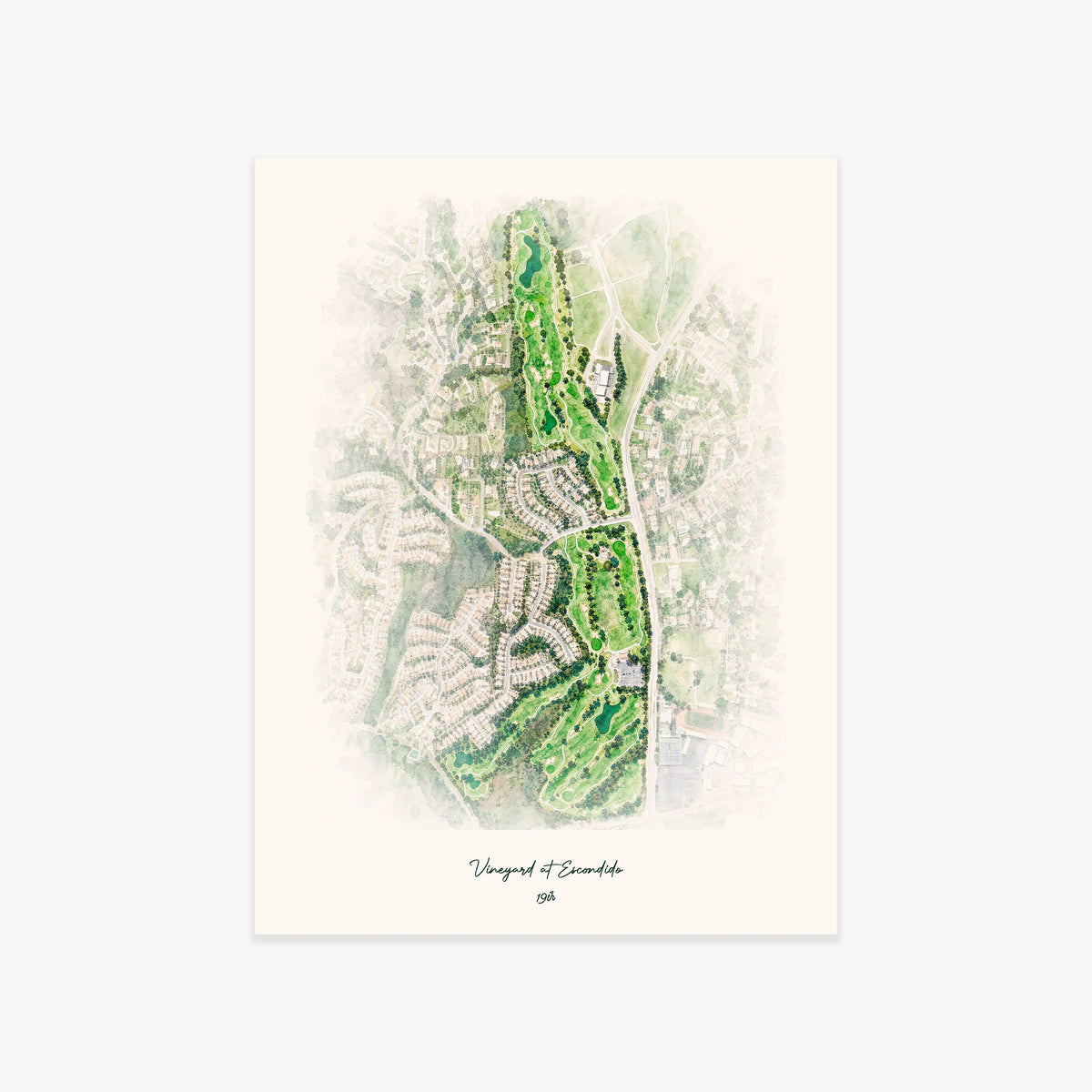Vineyard at Escondido printed artwork