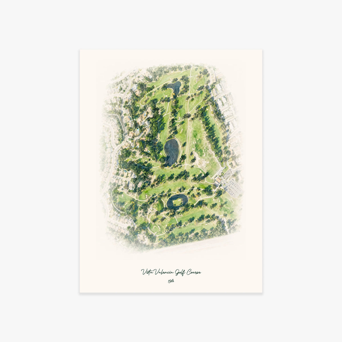 Vista Valencia Golf Course printed artwork