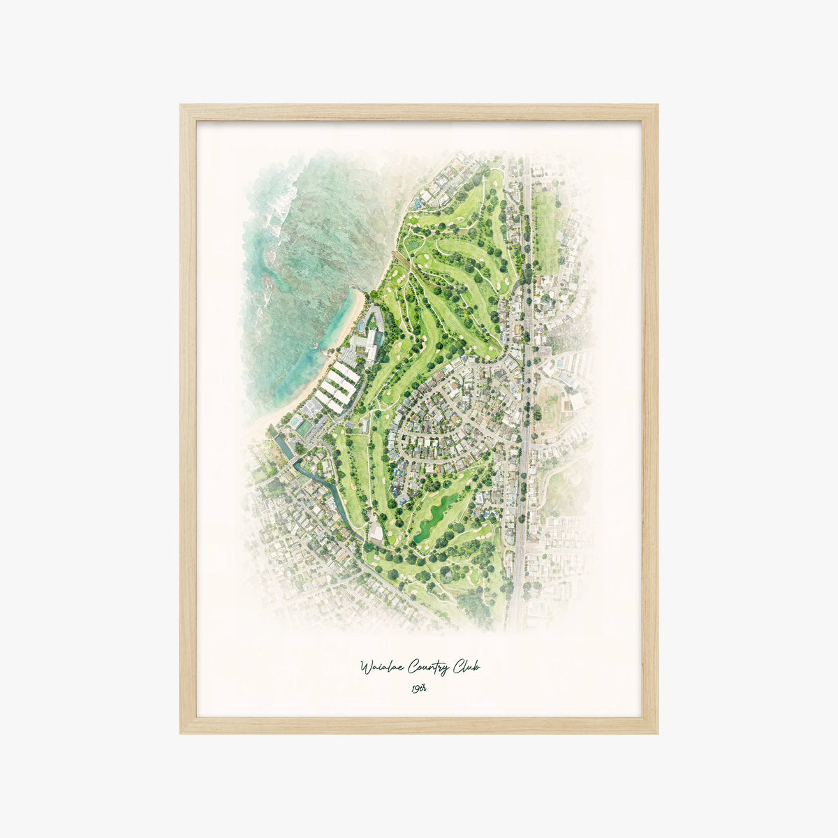 Waialae Country Club wood frame