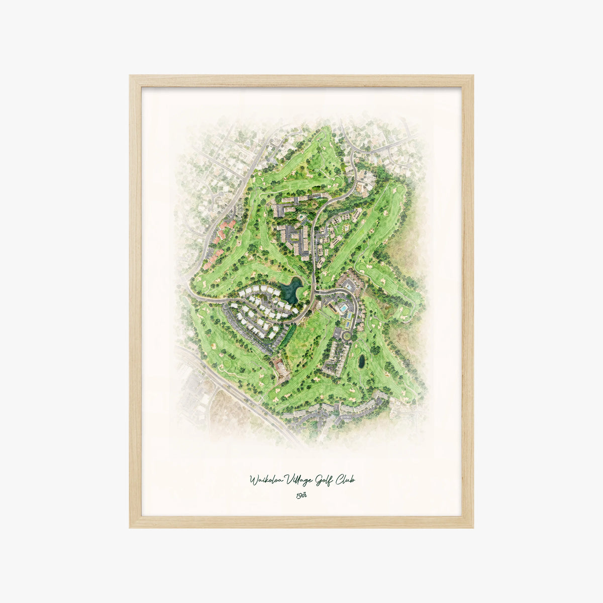 Waikoloa Village Golf Club wood frame