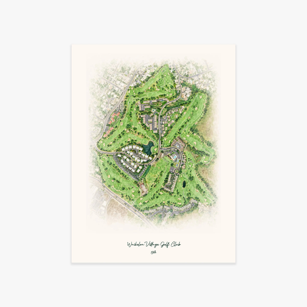 Waikoloa Village Golf Club printed artwork