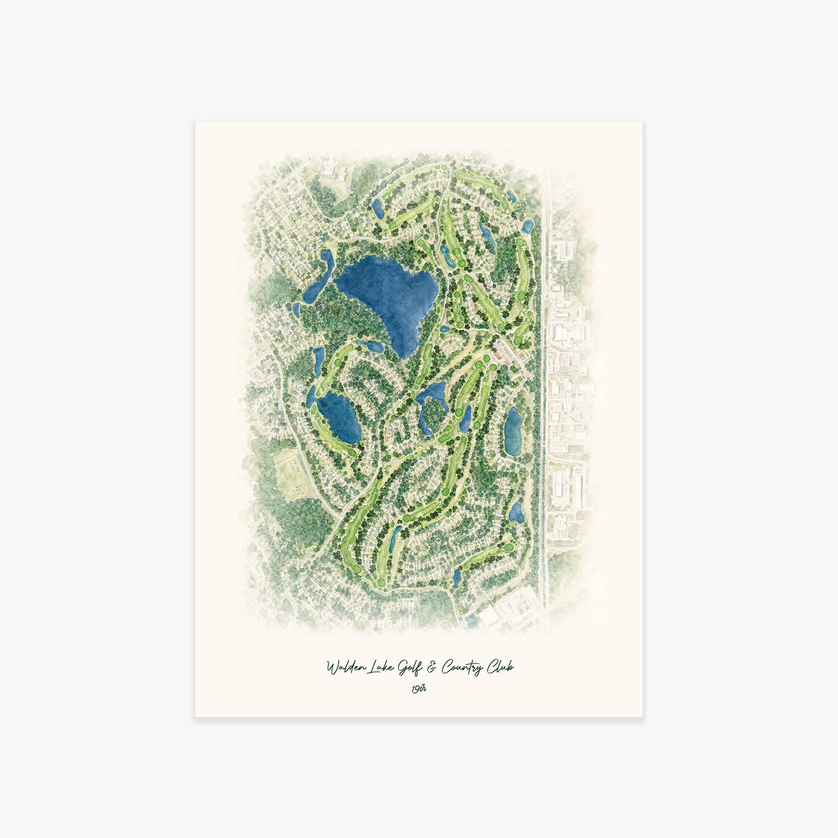 Walden Lake Golf & Country Club printed artwork