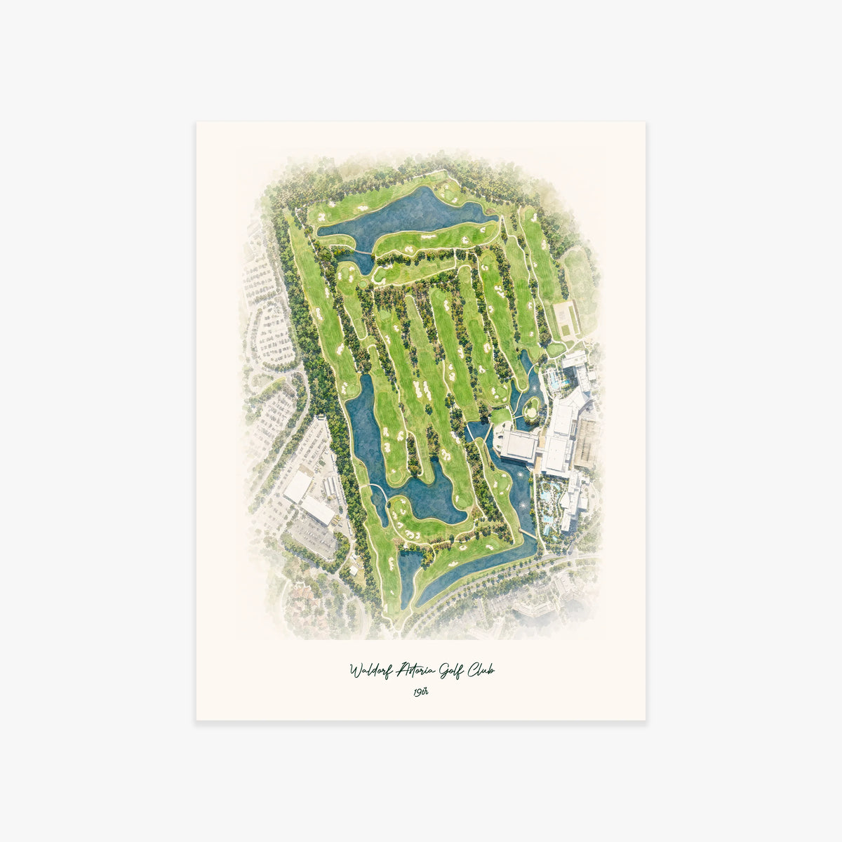 Waldorf Astoria Golf Club printed artwork