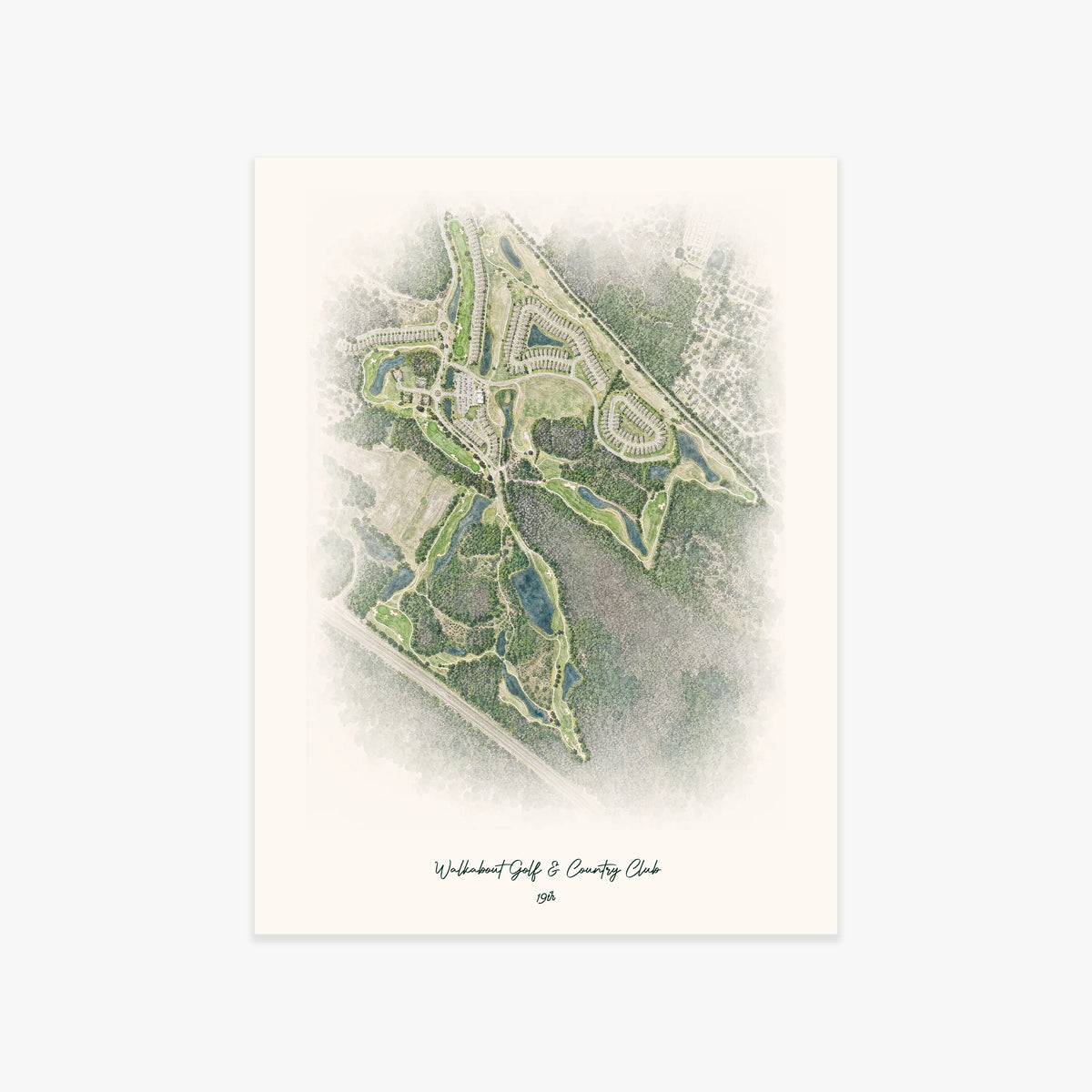 Walkabout Golf & Country Club printed artwork