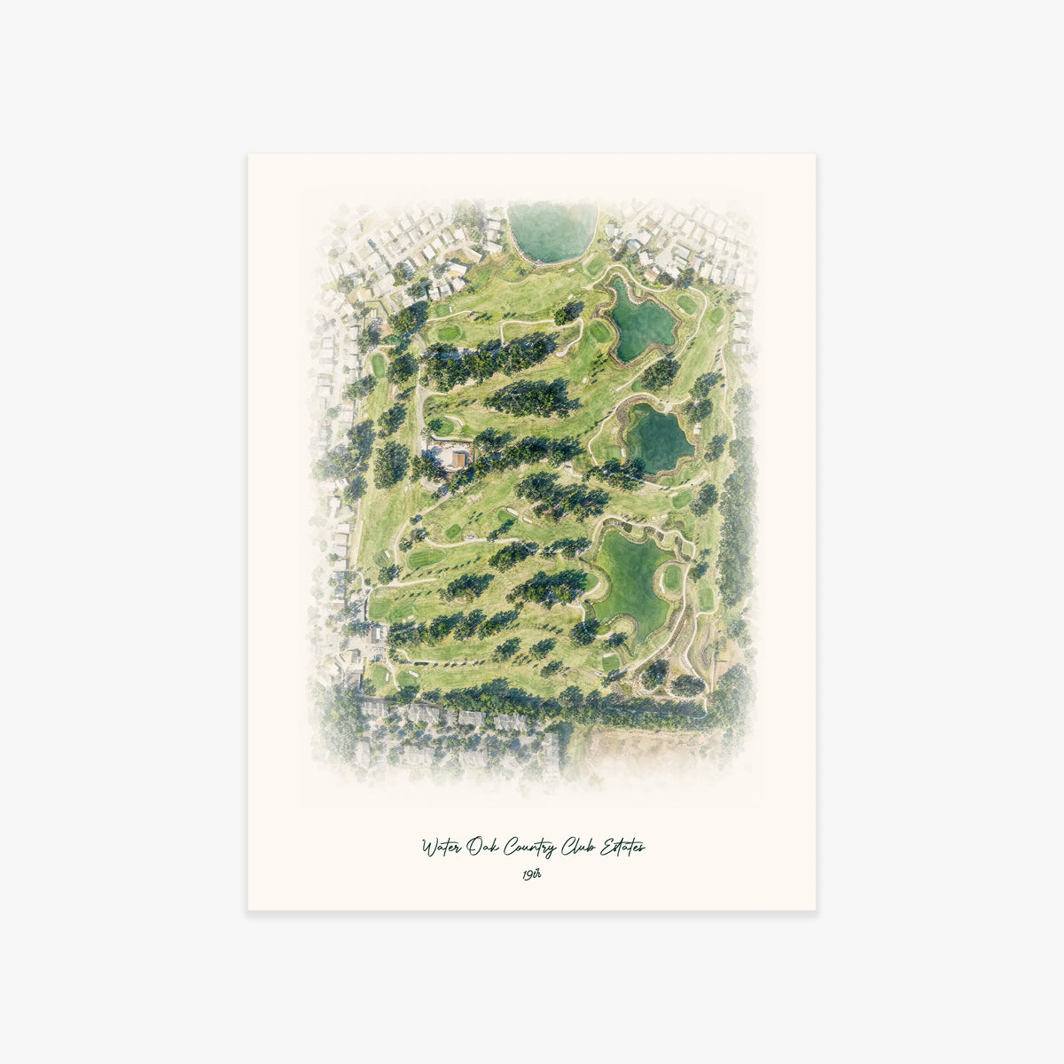 Water Oak Country Club Estates printed artwork