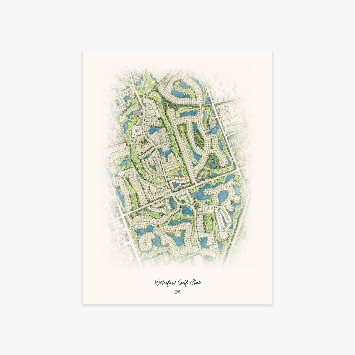 Waterford Golf Club printed artwork