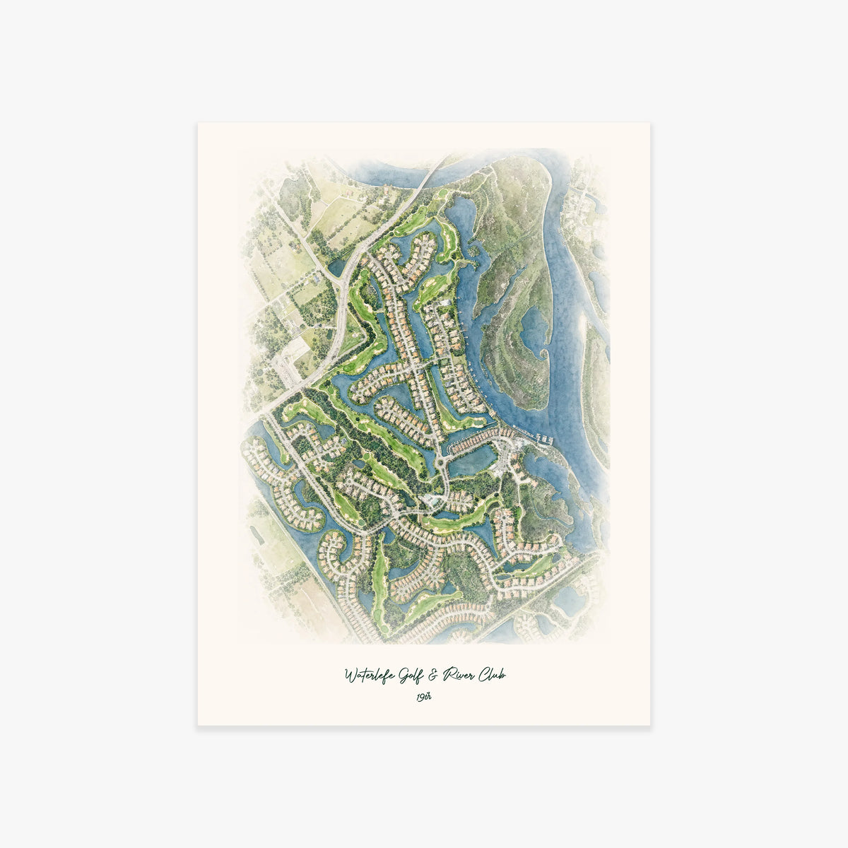 Waterlefe Golf & River Club printed artwork