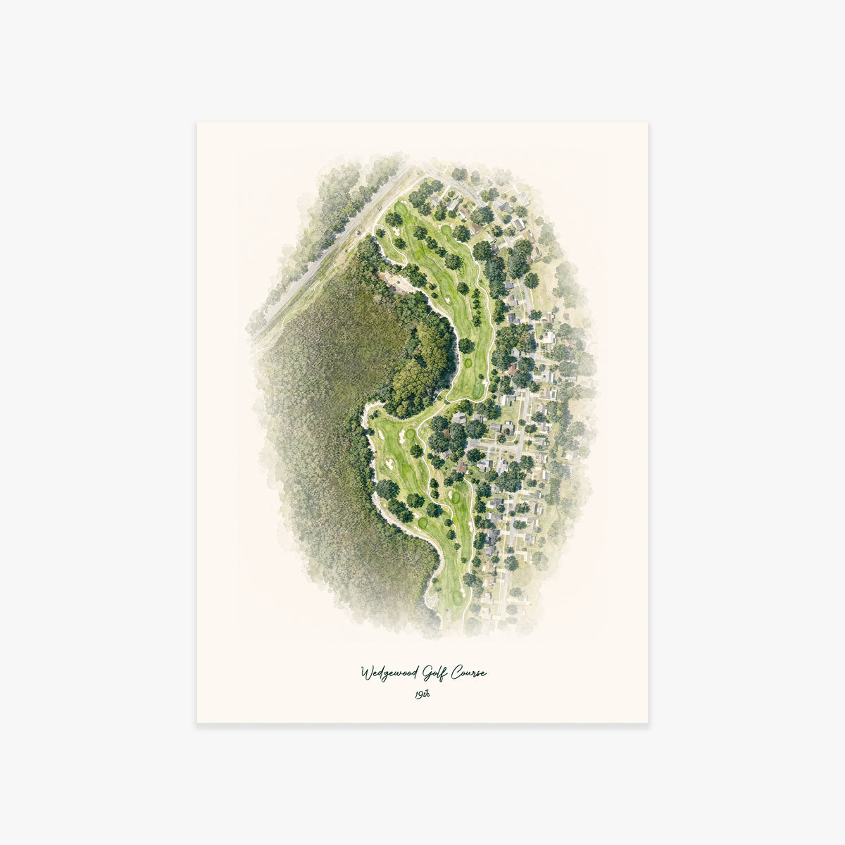 Wedgewood Golf Course printed artwork