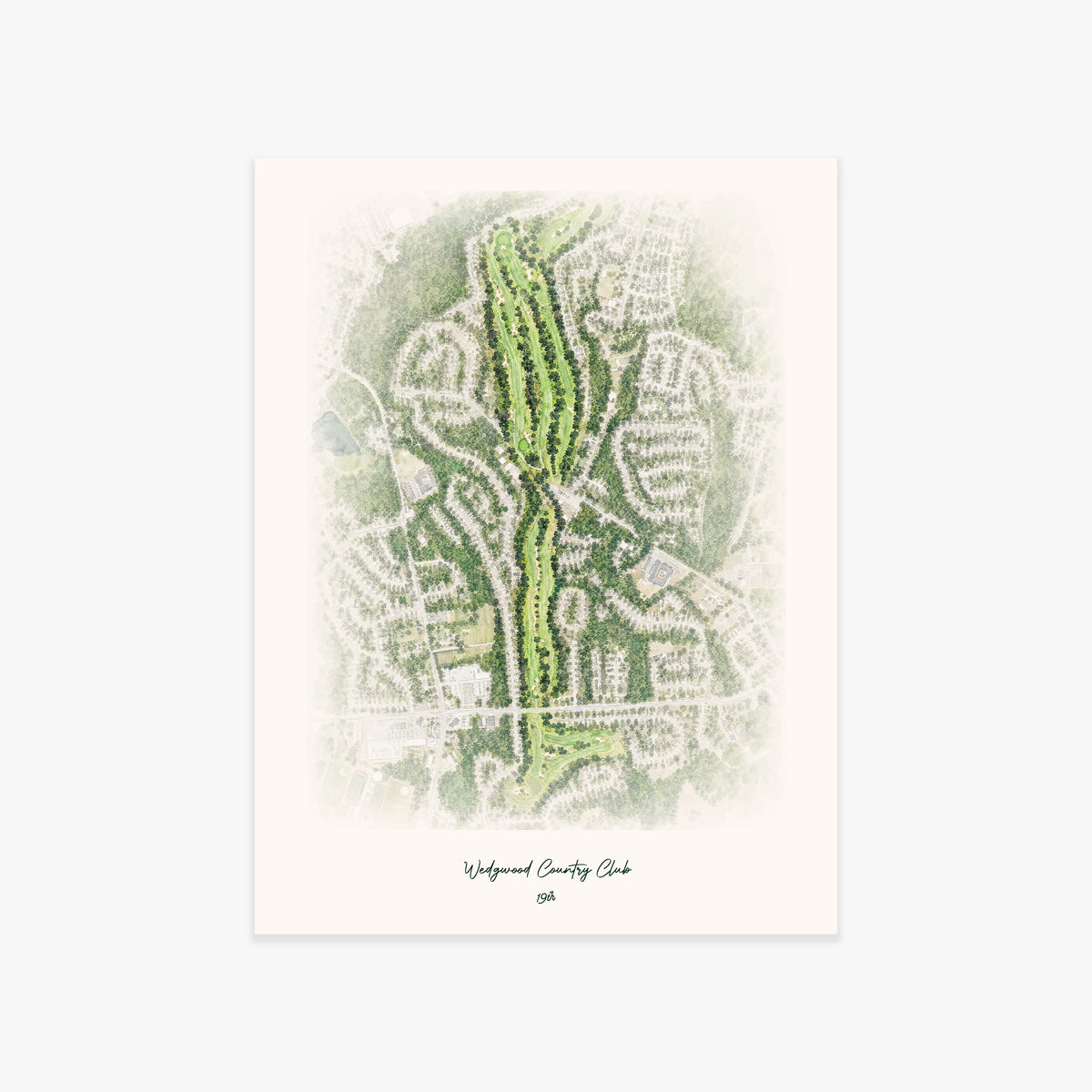 Wedgwood Country Club printed artwork