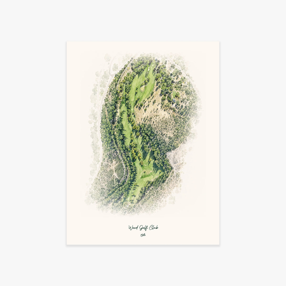 Weed Golf Club printed artwork