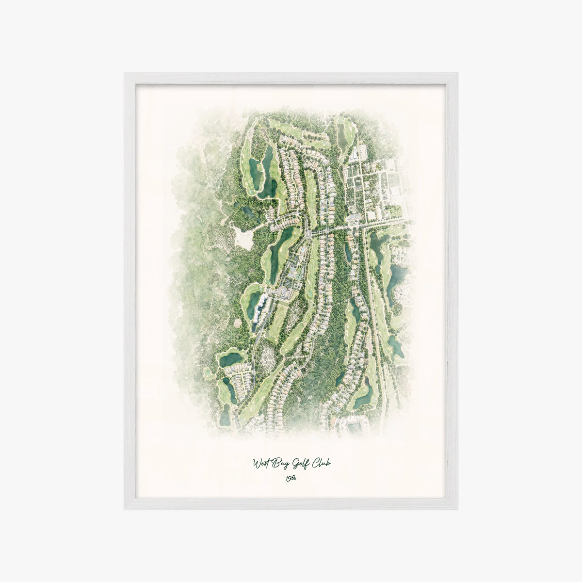 West Bay Golf Club white frame