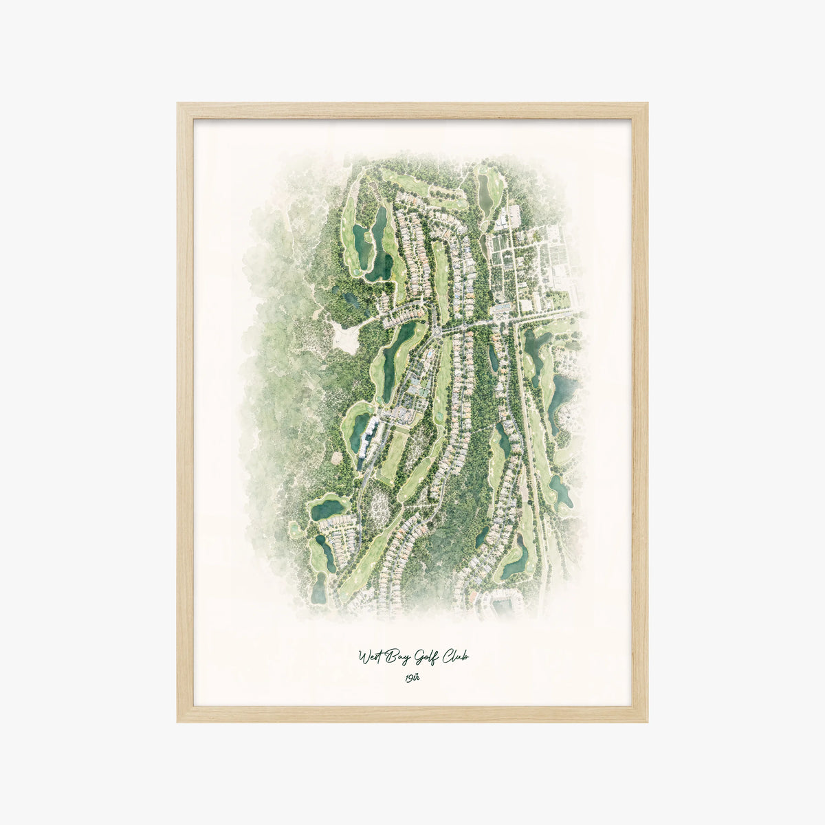 West Bay Golf Club wood frame
