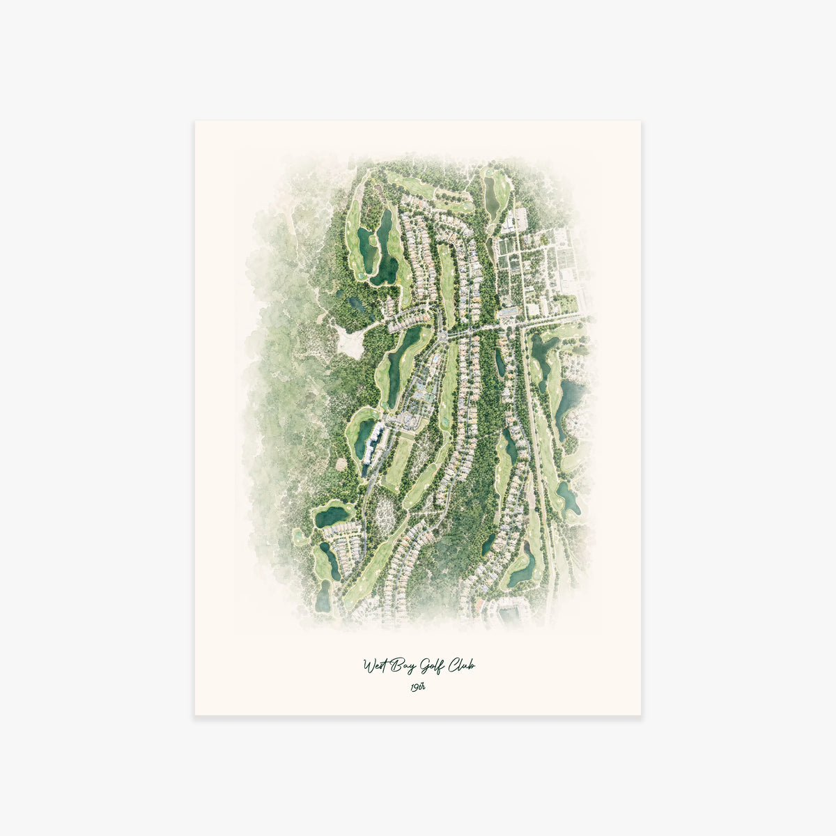 West Bay Golf Club printed artwork
