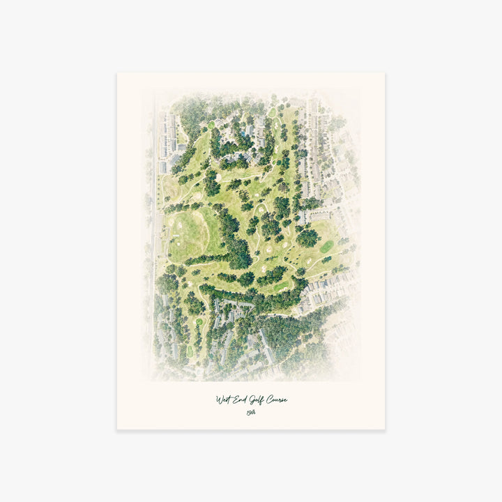 West End Golf Course printed artwork