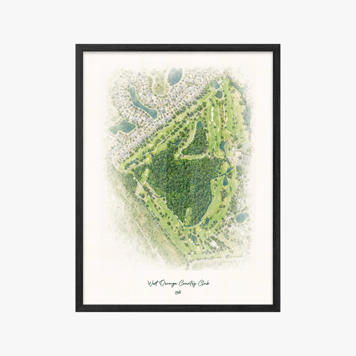 West Orange Country Club black frame