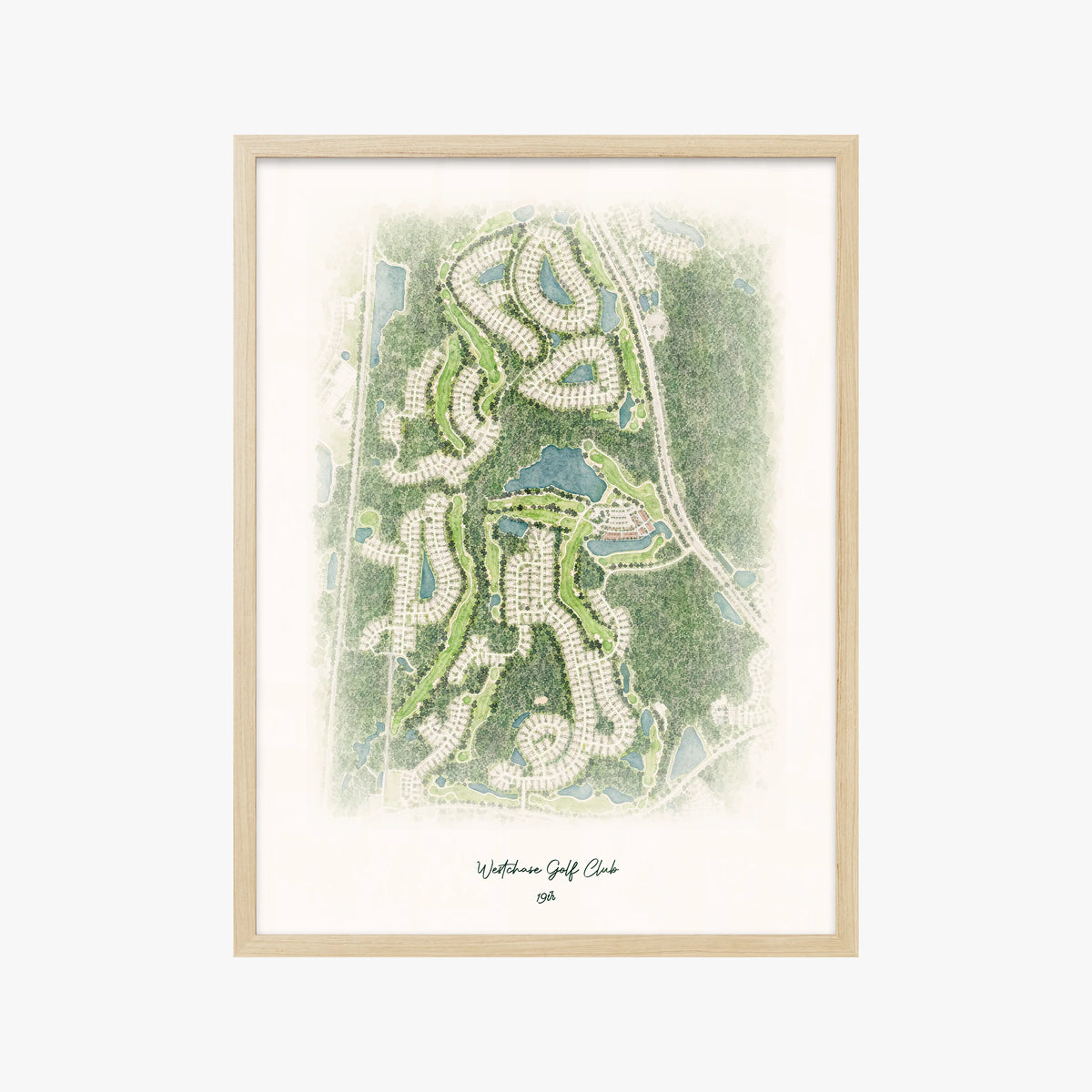 Westchase Golf Club wood frame