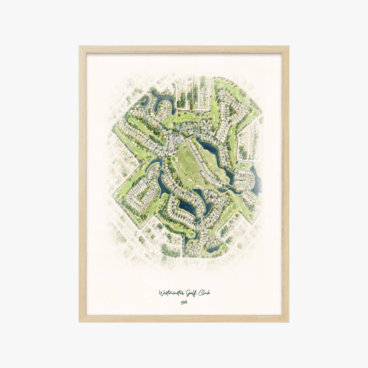 Westminster Golf Club wood frame