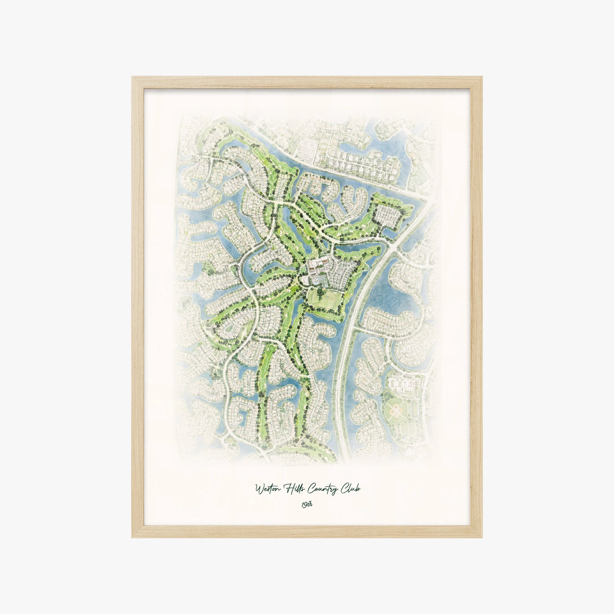 Weston Hills Country Club wood frame