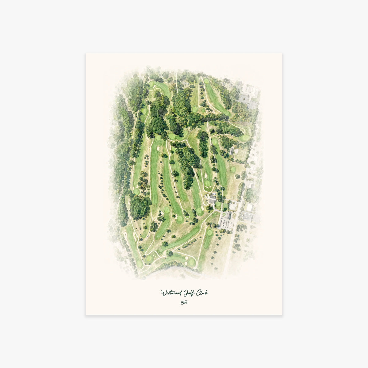 Westwood Golf Club printed artwork